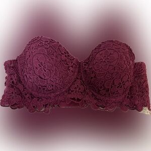 Strapless lace bra size L